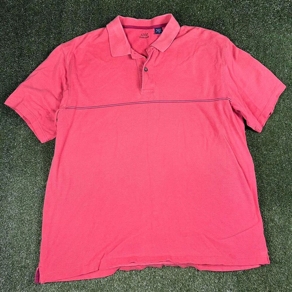Izod Men's Pink and Red Polo-shirts